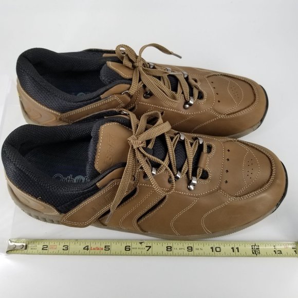 Bio Fit Ortho Feet Walking Shoe Brown 14 Leather Comfort XX Wide Adjustable Lace - Picture 14 of 14